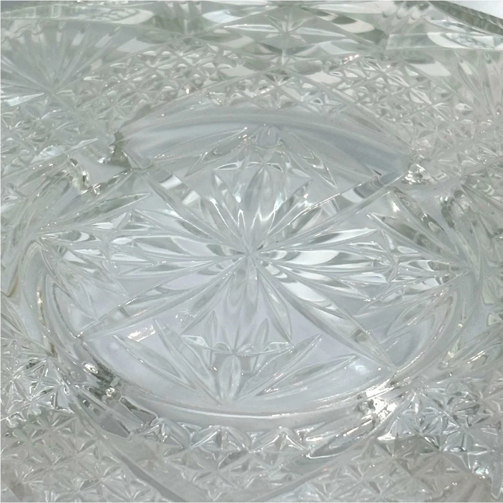 Vintage Libbey Clarion Divided Serving Dish Tray Clear Glass 9”